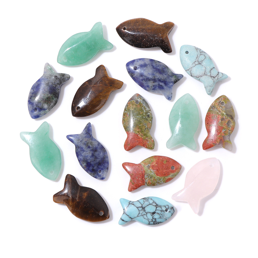 2 adet Balık Şekli Doğal Taş K - Jewelry Making Gemstones incelemesi ve fiyatı