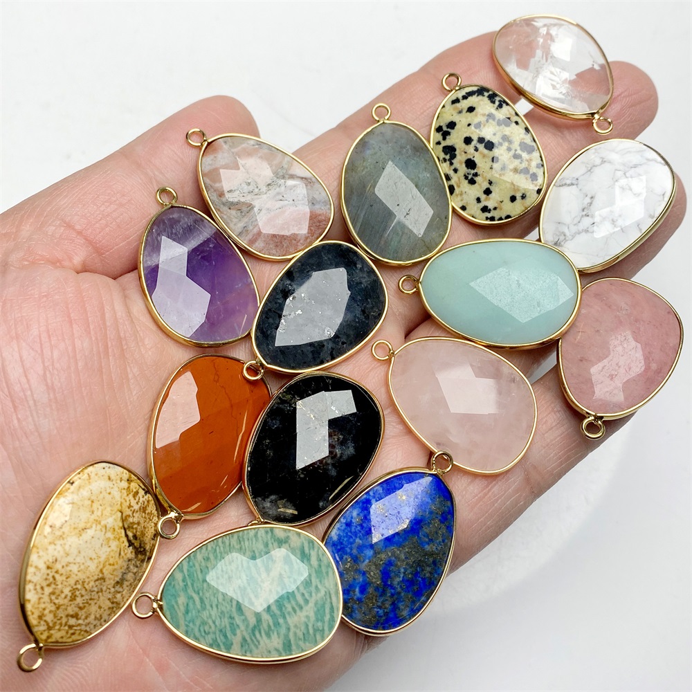 2 adet Yumurta Şekli Taş Kolye - Jewelry Making Gemstones incelemesi ve fiyatı